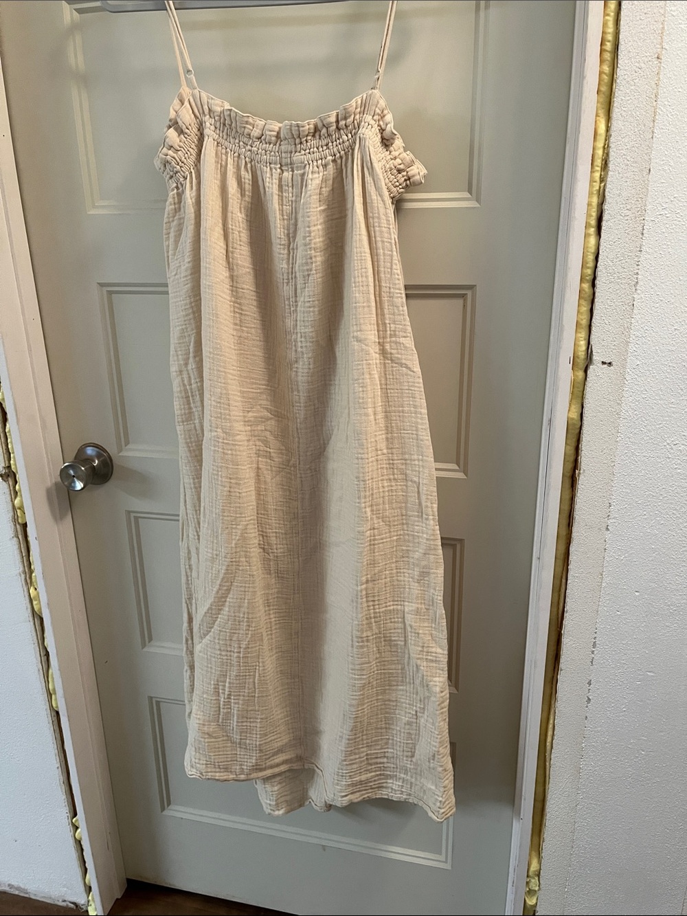 H&M Cream 100% cotton Maxi Dress with Spaghetti Straps - Picture 5 of 5